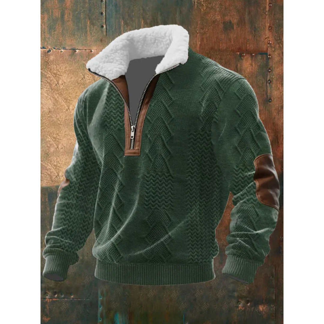 Cristian™ | Suéter de forro polar con cremallera y cuello alto