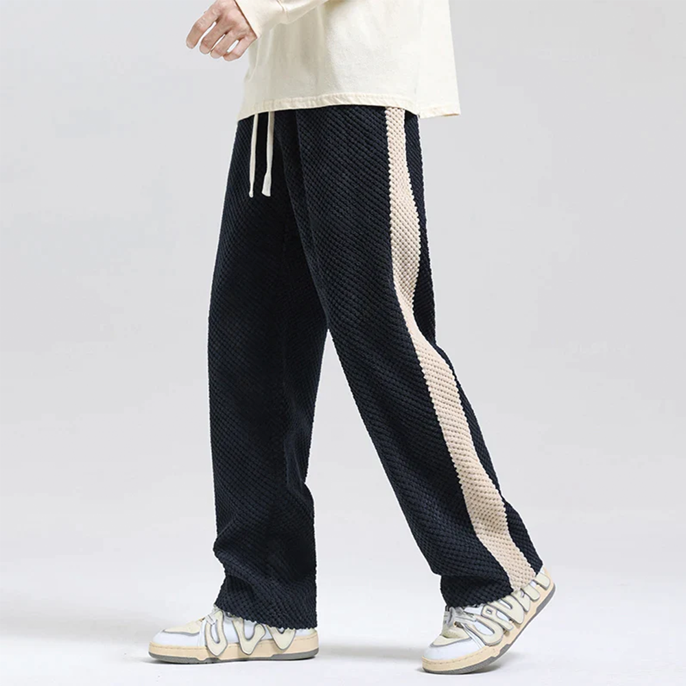 Luis | Pantalones de chándal de cordón con patrón de gofre