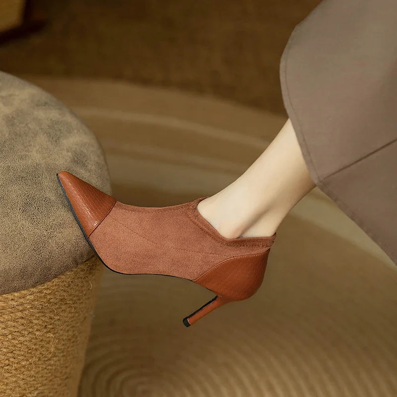 Tacones de Cuero Genuino Veronica