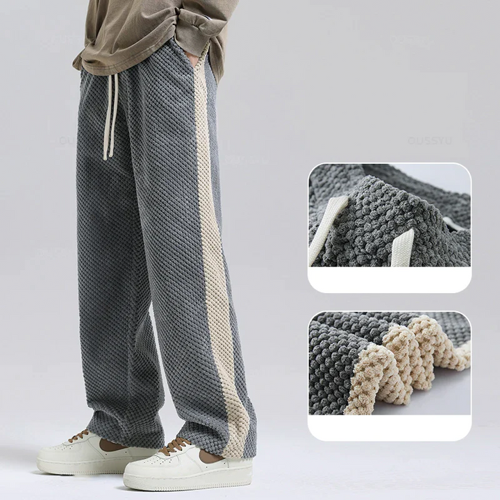 Luis | Pantalones de chándal de cordón con patrón de gofre