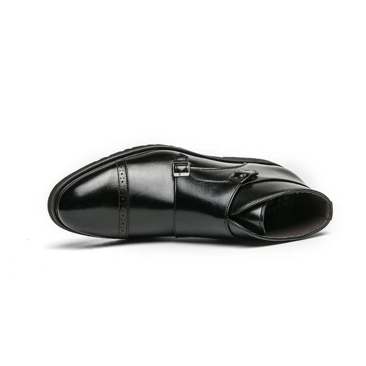 Parker | Botas de doble hebilla de cuero sintético